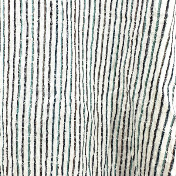 Tommy Bahama Size Medium Long Sleeve Button Up Top Shirt Silk Blend White Black - Picture 4 of 8